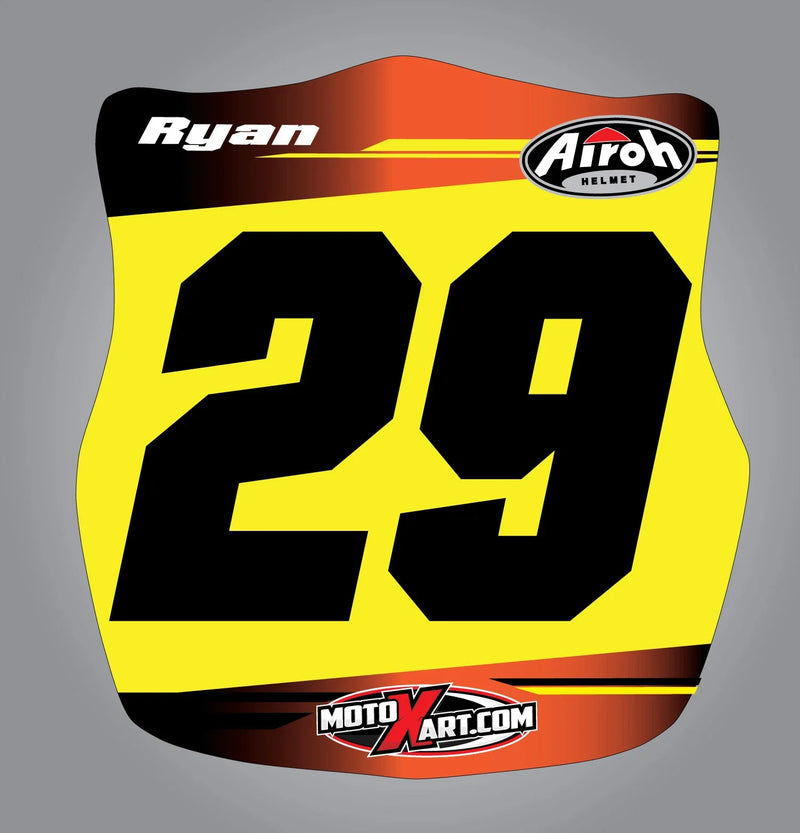 RUFF Motocross Graphics Custom Back Number Stickers