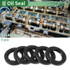 Oil Seal 32x48x8mm Black 5 Pcs Seal Ring Rotary Shaft Seal NBR Rubber