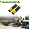 Motorcycle 7/8" 22mm Hand Grips Aluminum Alloy Gold Tone
