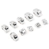 Harley Touring Chrome 10pc Hand Control Switch Housing Button Cap Set (1996-2013)