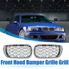 BMW 3 Series E46 (2002 - 2005) Silver Tone 1 x Pair Front Grille