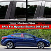 Hyundai Elantra 8Pcs Carbon Fiber Door Trim Pillar Posts Cover (2011–2016)