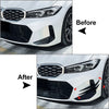 BMW 3 Series G20 G21 M Sport 4 x Front Bumper Side Spoiler Splitter (2023)
