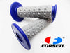 Honda CR85 Blue Grey Diamond Handlebar Grip Set (2003-2007)