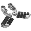 Harley Chrome 1.25" Engine Guard Highway Foot Pegs & Clamps