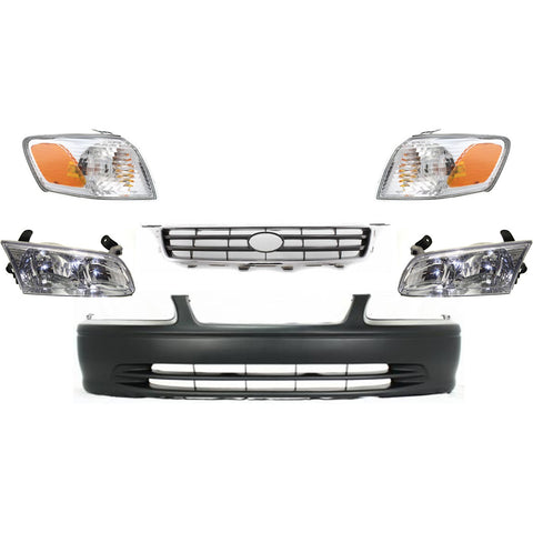 Bumper Cover Kit For 00-01 Toyota Camry with Corner Light