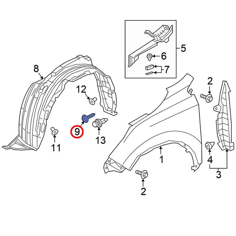 Honda Accord Civic CR-V 10 x Fender Liner Shield Wheelhouse Screws (2003-2023)
