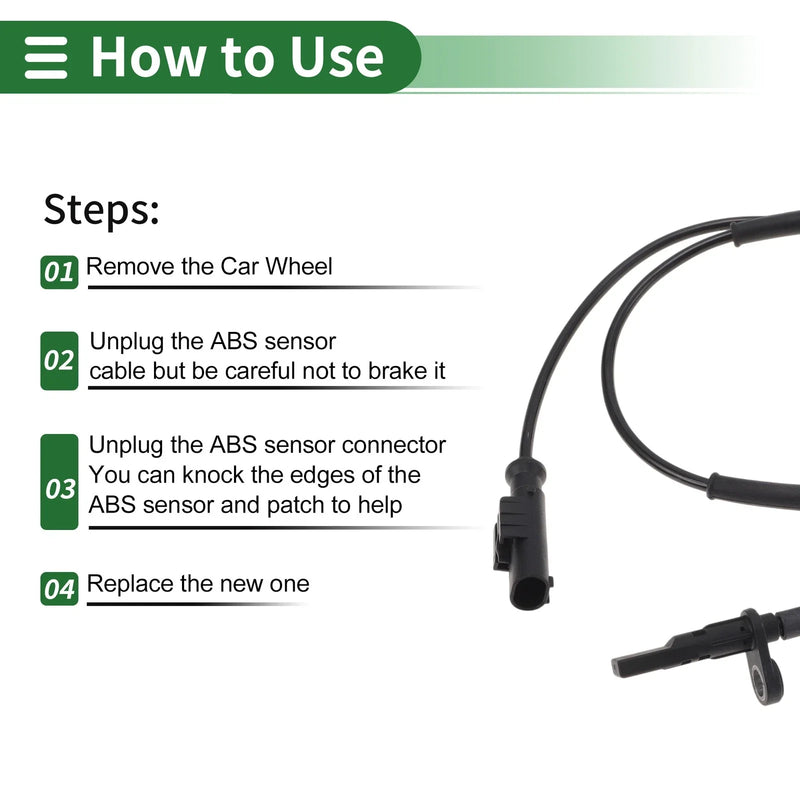 Jeep Compass (2017-2019) Front Right ABS Wheel Speed Sensor