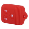 Ford F-150, Mercury, Lincoln, Mazda Red 3 Button Silicone Key Cover Case