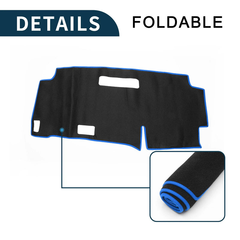 Nissan Serena C28 (2015-2024) - Black Blue 1 Set Dashboard Cover Mat