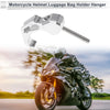 Motorcycle Finger Shape Hanging Hook / 1 Set, 68mm / Silver Tone Black Hook