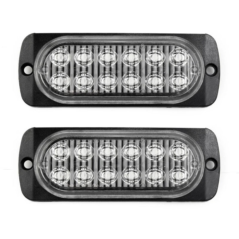 Truck Car / Van / Bus / Cab 2 x Rear Red Fog 12Led Lamp Lights 12V To 24V