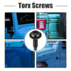 Jeep Wrangler (2007-2018) - 6 pcs Extra Long Black Torx Screws