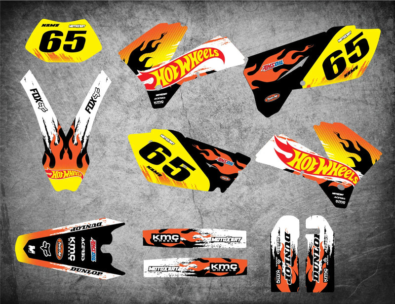 KTM EXC 2005-2007 BLAZE STYLE Stickers Custom Graphics Full Kit