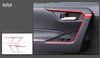 Toyota RAV4 4 x ABS Red Door Upper Armrest Stripe Cover Trim (2019–2023)