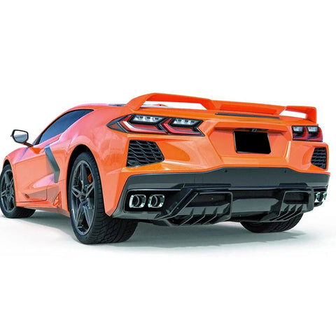 Corvette C8 Z51 Stingray Glossy Black Rear Bumper Fin Diffuser (2020-2025)