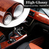 1x Glossy Wood Grain Vinyl Car Wrap Roll Sticker Decal DIY 30x124CM Maroon