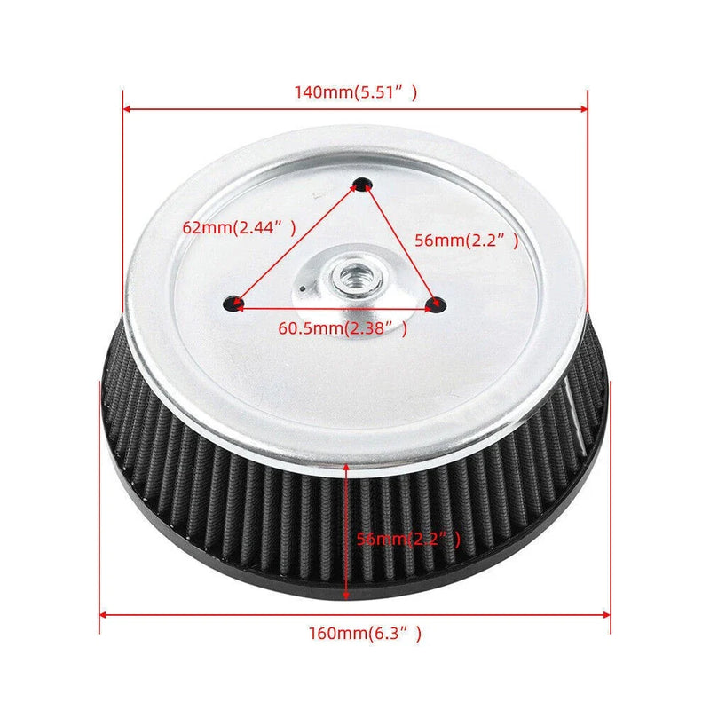 Harley Touring 1999-2007, Softail 2000-2015, XL883 1200 Air Cleaner Filter