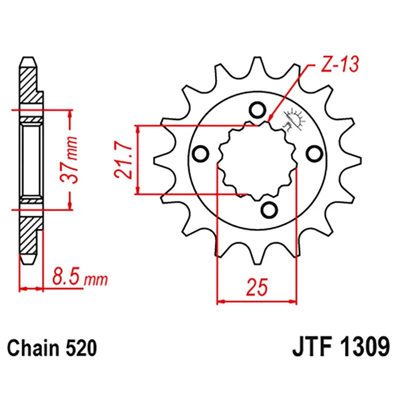 Polaris Predator 500 & Outlaw 500 Sprocket / 13-Tooth / Front Steel Sprocket