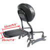 Indian Chief Dark Horse Black Sissy Bar Backrest Luggage Rack (2014-2018)