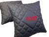 Mercedes Benz G Class Black Leather Pillows Set of 2 (Fits All Years)