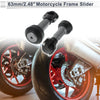 Make Model 0.98"-1.1" 2 x Motorcycle Slider Frame Titanium Tone