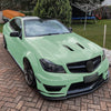 Benz C Class C63 AMG Gloss Black Front Spoiler Lip (2011-2014)