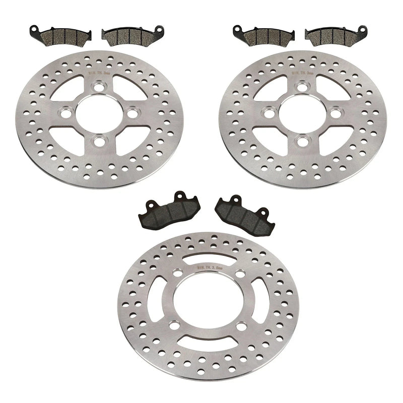 Honda TRX250R Fourtrax 2x Front & Rear Disc Rotors & Pads (1986–1987)