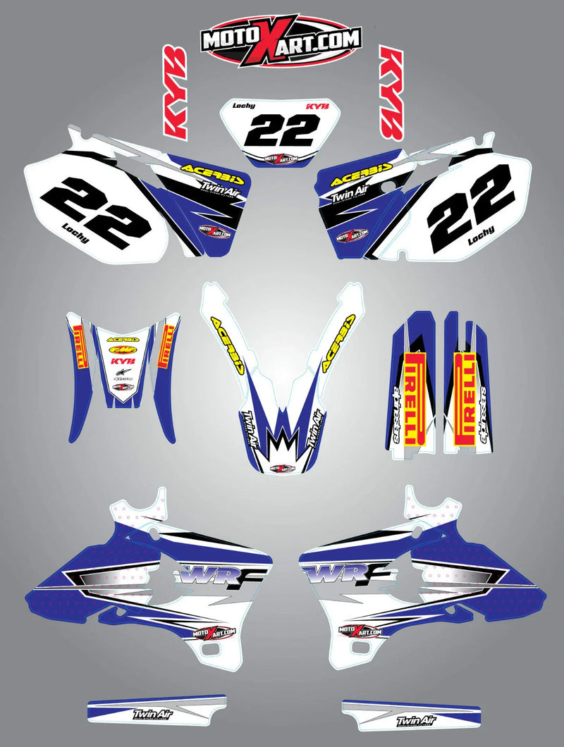 Yamaha WRF 450 Custom Graphic Stickers (2005-2006)