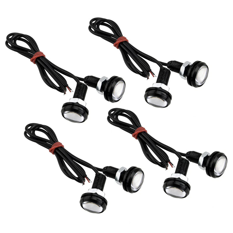 Car 8pc Pink Eagle Eye Daytime Running Lights (23MM COB LED)
