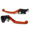 Honda XR250 XR400 Orange CNC Pivot Brake Clutch Levers (1995-2007)
