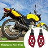Motorcycle FootPegs 5.1" Rear Footrest Aluminum Alloy Foot Pedal Red 1 pair