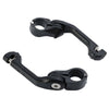 Harley Touring 32mm Matte Adjustable Highway Long Angled Foot Pegs (2009-2023)