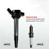 Toyota Scion xD 4 x Ignition Coils & Spark Plugs (2008-2014)