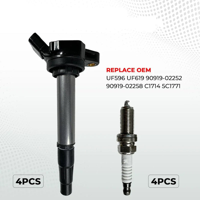 Toyota Scion xD 4 x Ignition Coils & Spark Plugs (2008-2014)