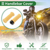 7/8" 22mm Motorcycle Hand Grips Covers Yellow Thread Pattern