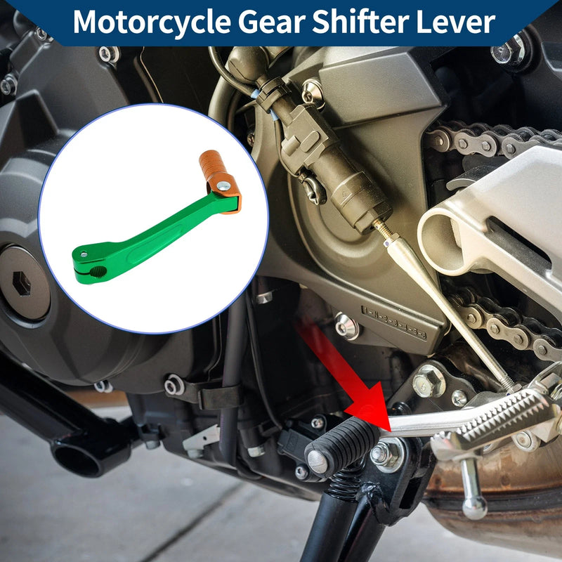 Honda CRF150F (2003-2017) Green / Orange Folding Motorcycle Gear Shifter Lever