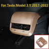 Tesla Model 3 Y Wood Grain Rear Air Outlet Cover Panel (2017–2022)