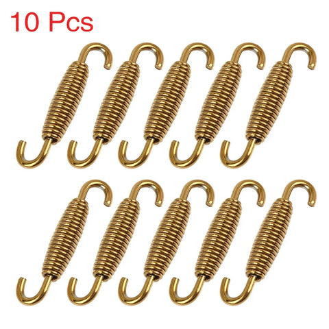 Motorcycle 10pcs 60mm Exhaust Pipe Stainless Steel Swivel Spring