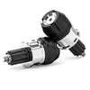 Motorcycle ATVs Silver CNC Aluminum Handlebar Grips Bar End Cap Plugs