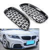 BMW E89 Z4 (2009-2016) Gloss Black 2 x Front Upper Bumper Mesh Grille