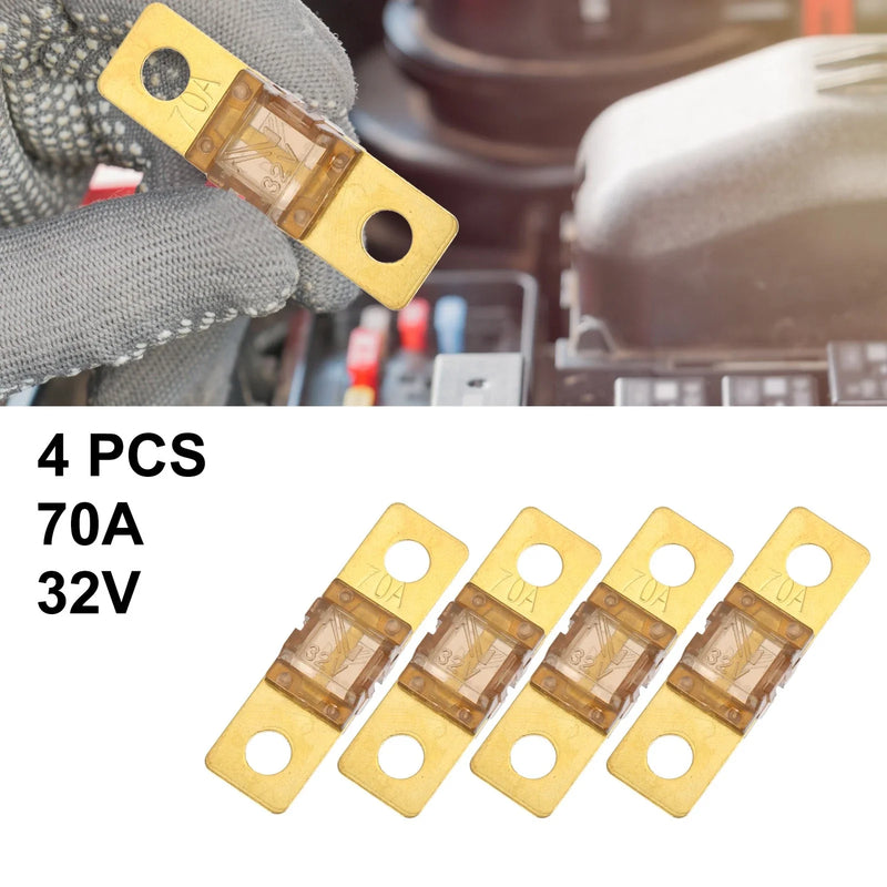 Automotive Marine Audio Video System Brown 4pcs 70A 32V Bolt on AMI Fuse