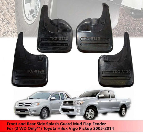 Toyota Hilux 2 x Front & Rear Splash Guards (2005-2014)