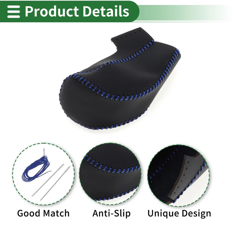Mazda CX-5 (2017-2022) Black Blue Faux Leather 1 Pc Gear Shift Knob Cover
