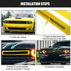 Dodge Challenger (2015-2022) Yellow Grille Mesh Inserts Front Exterior Trim