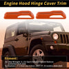 Jeep Wrangler JL JLU (2018-2023) - 1 Pair Orange Engine Hood Hinge Cover