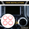 Jeep Wrangler JK JKU (2011-2017) Pink AC Vent Dashboard Decoration Rings