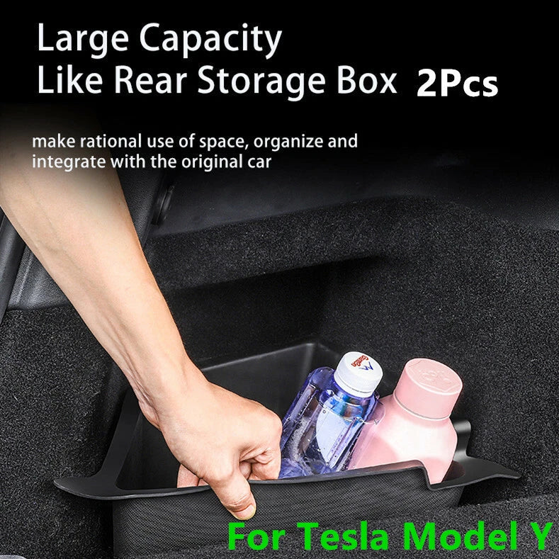 Tesla Model Y 2 x Trunk Side Storage Box Cargo Organizer Bins