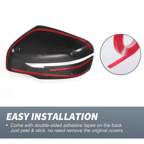 Nissan Navara Rearview Mirror Cover Overlay Black Carbon Fiber (2015-2023)