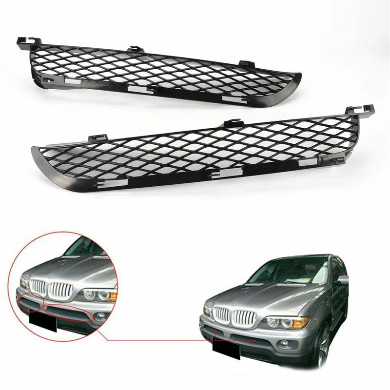 BMW X5 E53 (2003-2006) - Left & Right Pair Front Grille Mesh Set